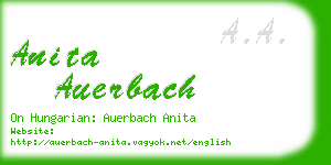 anita auerbach business card